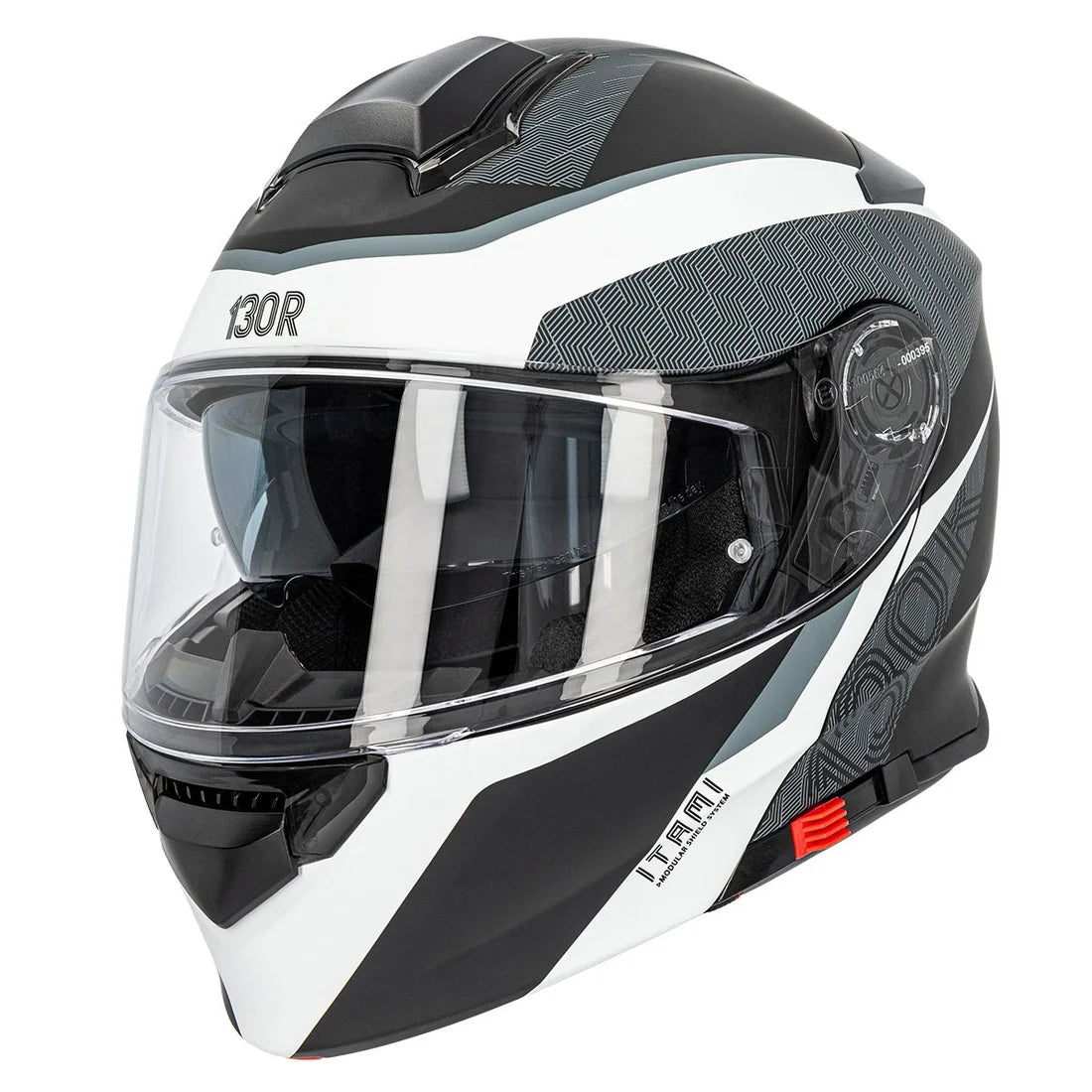 CAPACETE 130R ITAMI V2 TILES BLACK MATT / WHITE