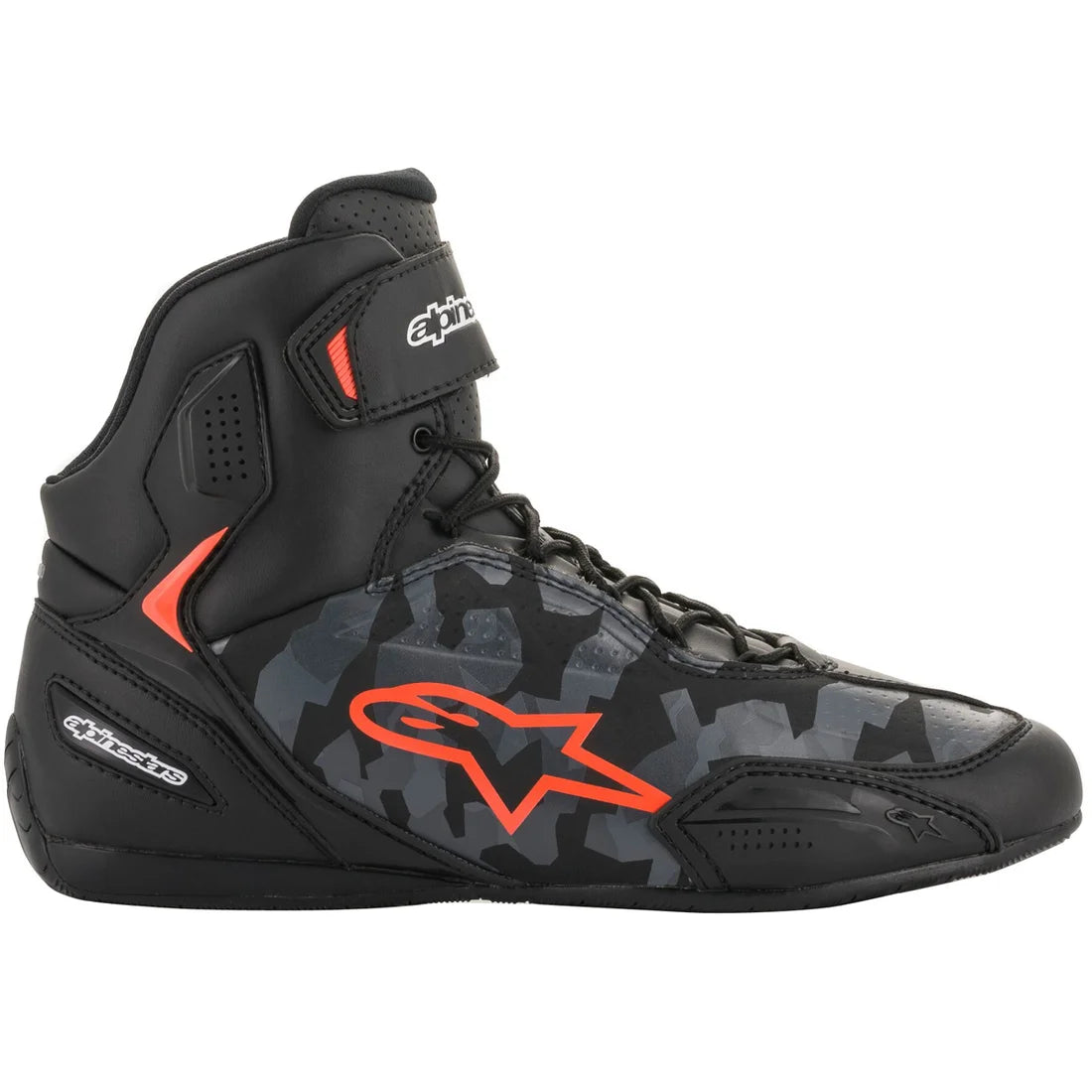 BOTAS ALPINESTARS FASTER-3 BLACK / GREY CAMO / RED FLUO