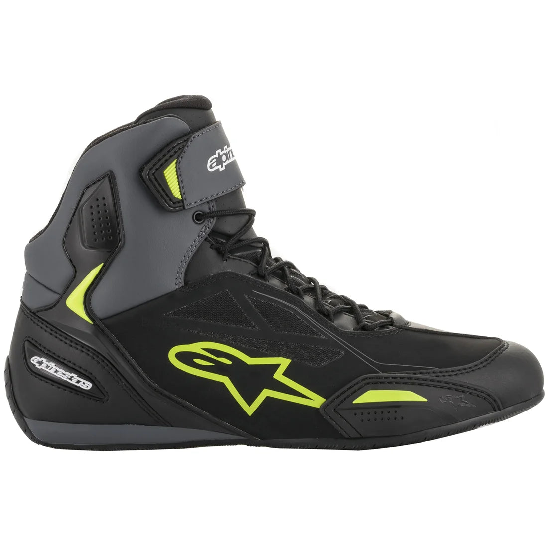 BOTAS ALPINESTARS FASTER-3 DRYSTAR BLACK / GREY / YELLOW FLUO