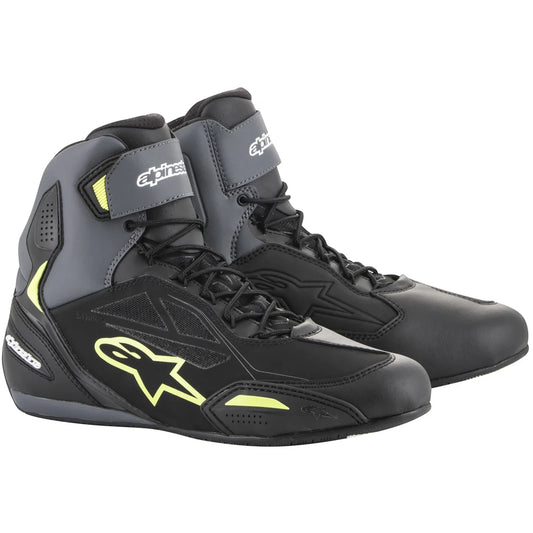 BOTAS ALPINESTARS FASTER-3 DRYSTAR BLACK / GREY / YELLOW FLUO