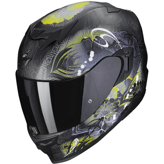 CAPACETE SCORPION EXO-520 EVO AIR MELROSE MATT BLACK / YELLOW